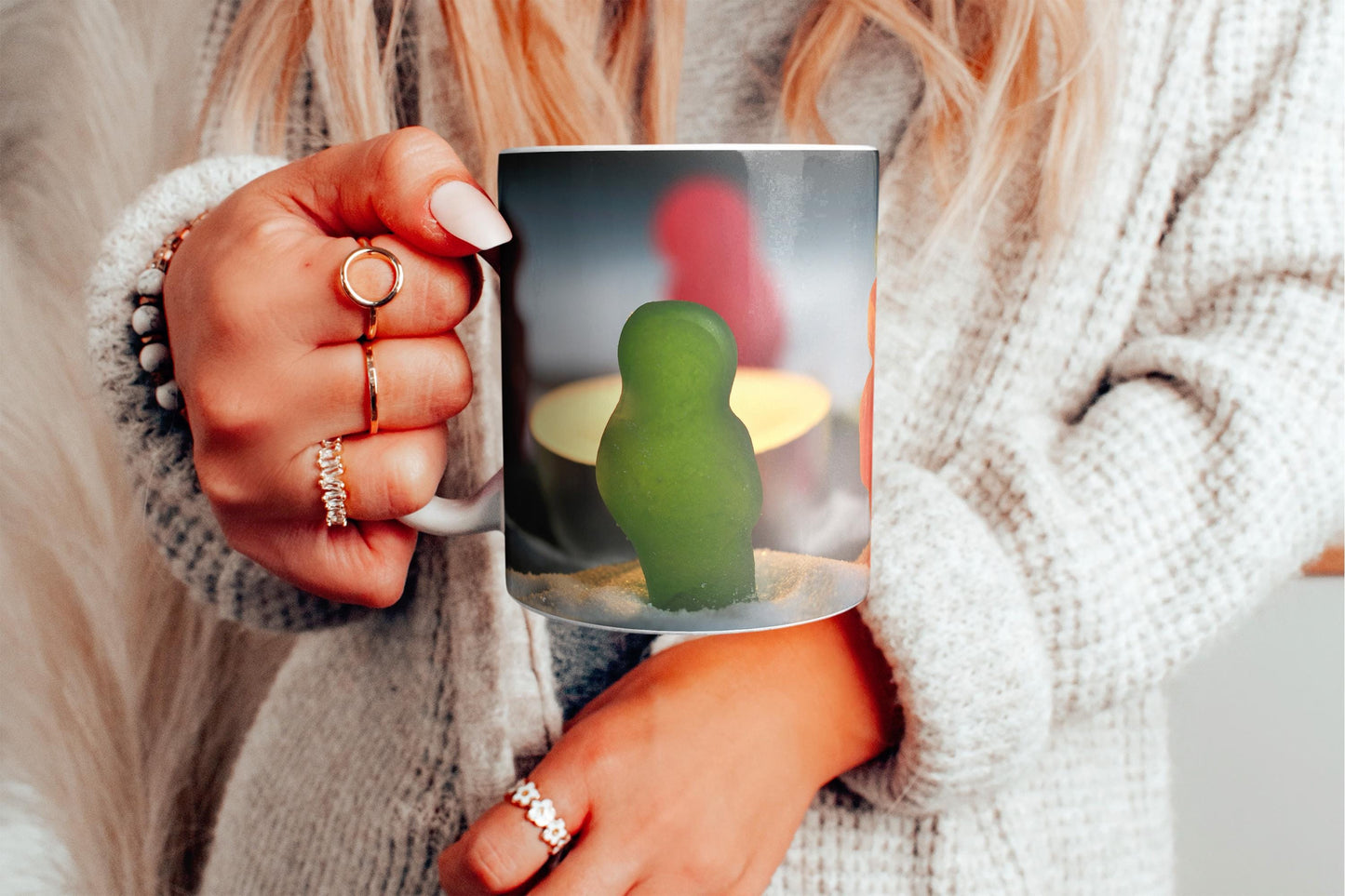 Jelly Babies Mug with hand model