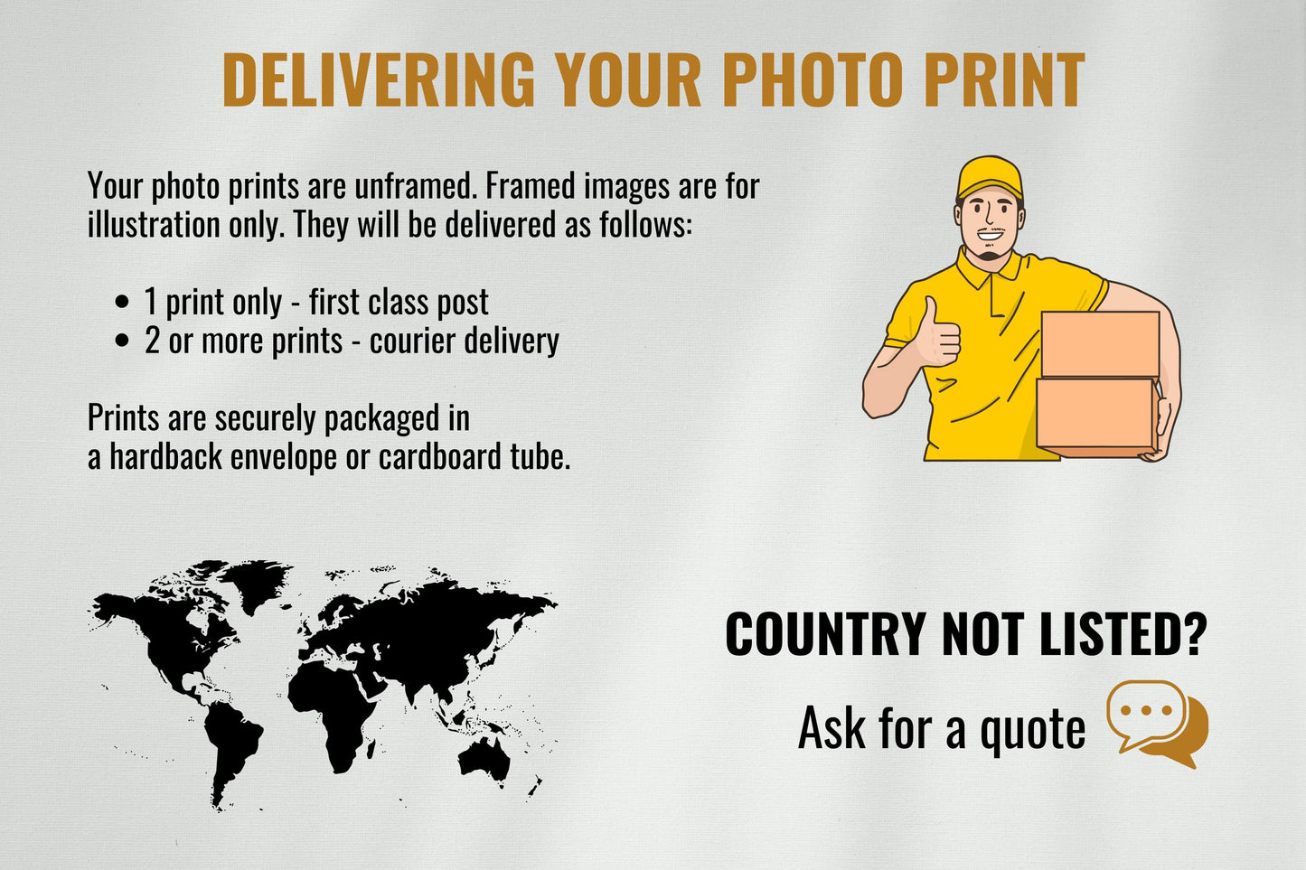 Delivering your photo print info chart