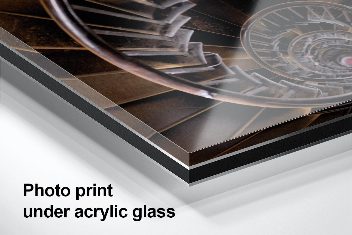 London monument staircase acrylic glass detail