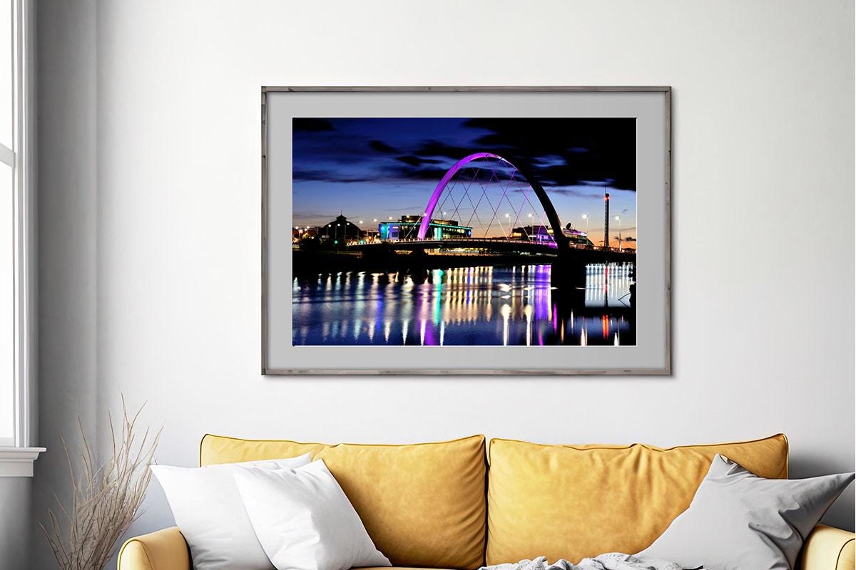 Squinty Bridge colour print in frame
