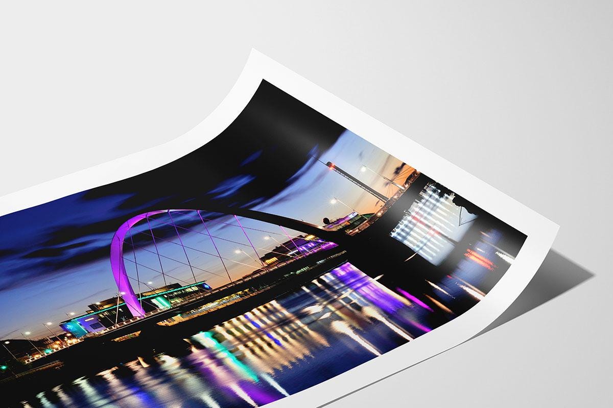 Squinty Bridge colour print with border