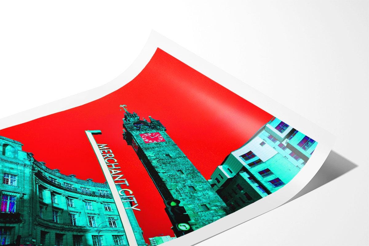 Trongate Glasgow Cross Red Filter photo print