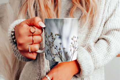 Glasgow Green Dead Flower 11oz mug hand model mockup high res