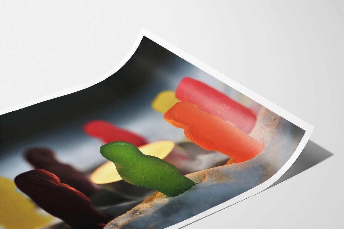Jelly Babies photo print with border
