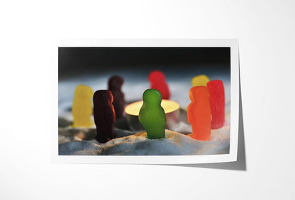 Jelly Babies photo print with upturned corner