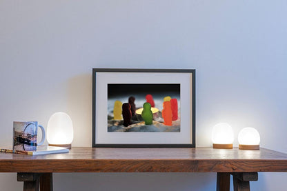 Jelly babies in small frame on table
