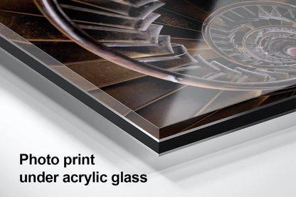 London monument staircase acrylic glass detail