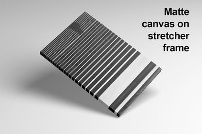 On The Edge London Canvas mockup with text overlay