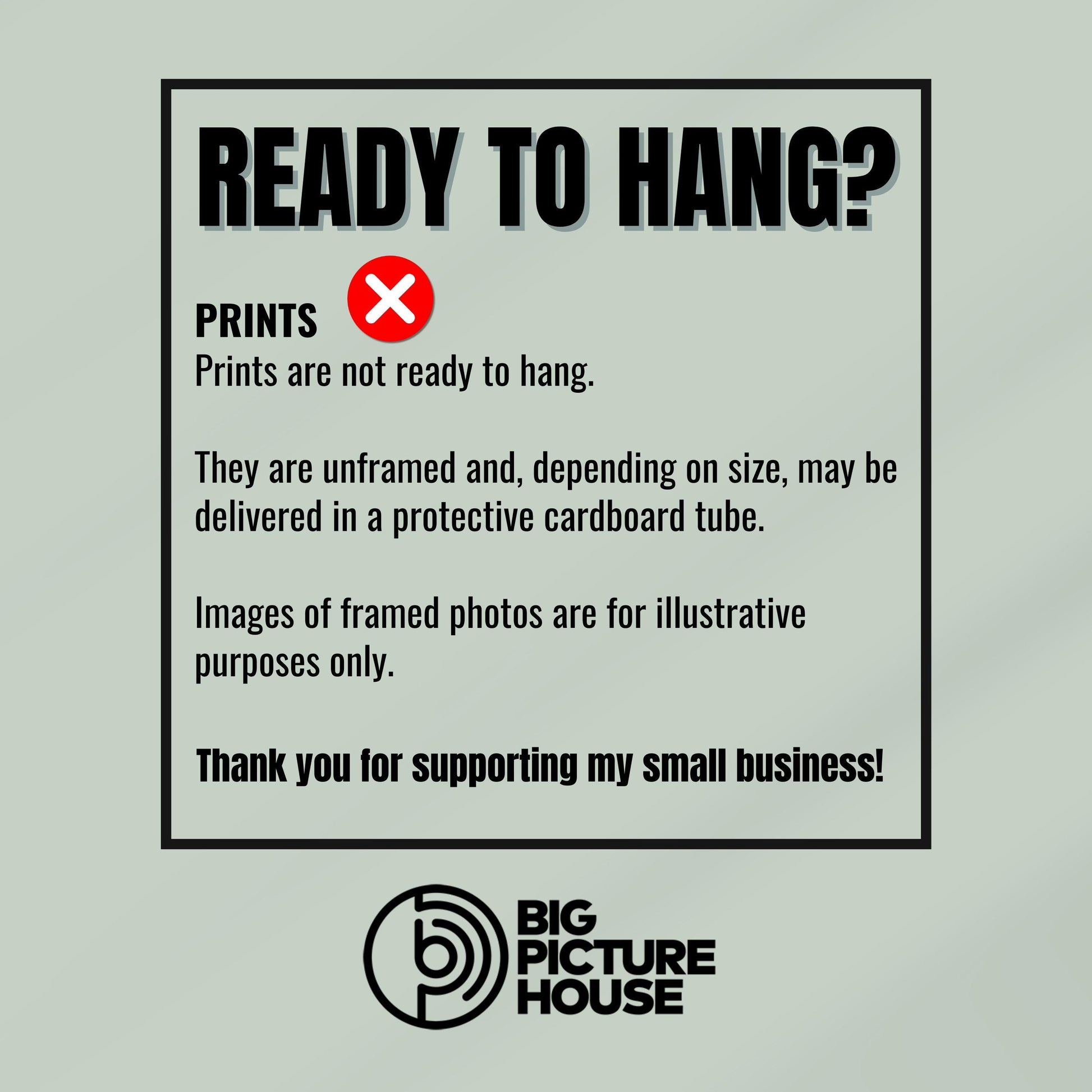 Prints ready-to-hang info page