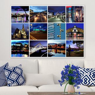 Glasgow Blue Collage
