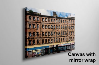 Glasgow Barclays Derelict Colour Canvas