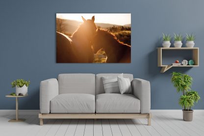 Horses at Sunrise image on wall