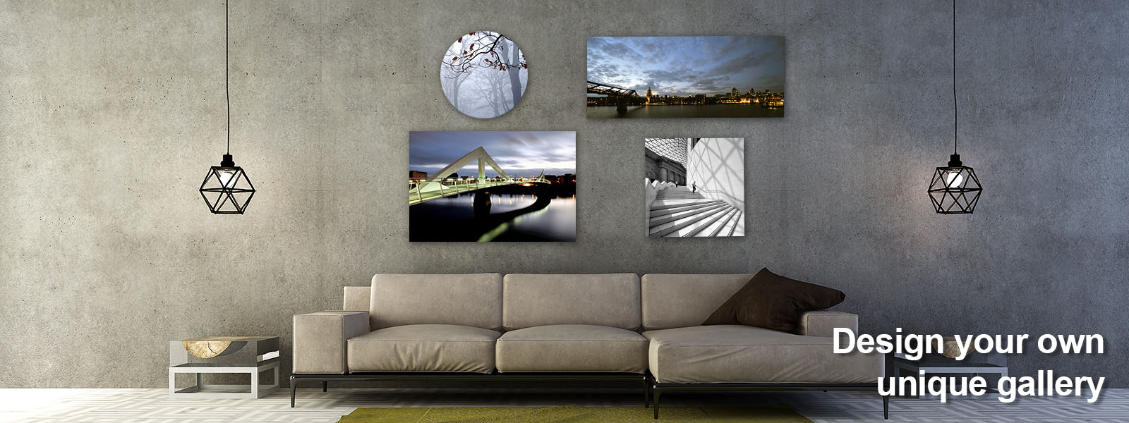 Design Your Own Bespoke Gallery images on wall